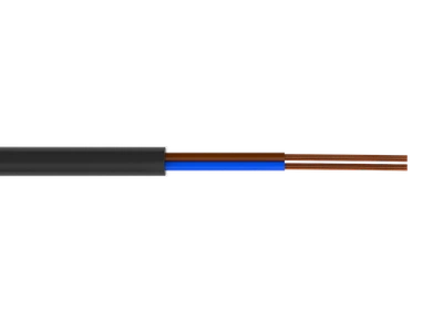 H05VV-F 2x0,75 CZARNY  H05VV-F 2x0,75 CZN