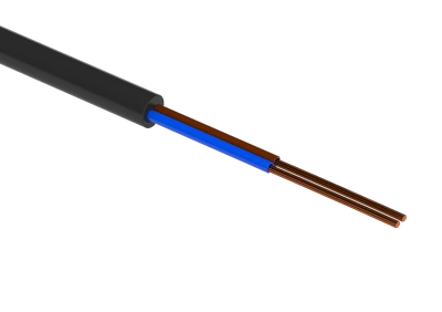 H05VV-F 2x1,50 CZARNY  H05VV-F 2x1,50 CZN