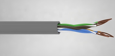 UTP KAT. 5e 4x2x0,50 SZARY  UTP KAT. 5e 4x2x0,50 SZR