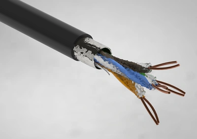 FTPw KAT. 5e 4x2x0,50 CZARNY  FTPw KAT. 5e 4x2x0,50 CZN