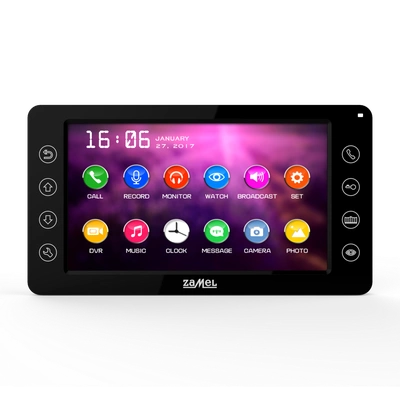 7 CALOWY WIDEOMONITOR Z DOTYKOWYMI PRZYCISKAMI CZARNY TYP: VP-829B