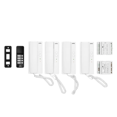 CZTERORODZINNY DWUŻYŁOWY SYSTEM AUDIO  TYP: AS-104A