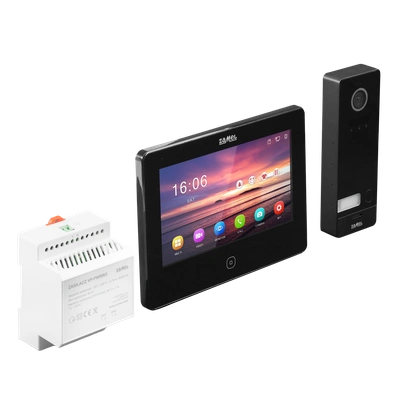 JEDNORODZINNY DWUŻYŁOWY ZESTAW WIDEO DOMOFONOWY / CZARNY - SERIA 200  TYP: VP-209SB-B