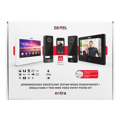 JEDNORODZINNY DWUŻYŁOWY ZESTAW WIDEO DOMOFONOWY / CZARNY - SERIA 200  TYP: VP-209SB-B