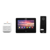 JEDNORODZINNY DWUŻYŁOWY ZESTAW WIDEO DOMOFONOWY Z CZYTNIKIEM RFID / CZARNY - SERIA 200  TYP: VP-209ICSB-B