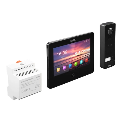 JEDNORODZINNY DWUŻYŁOWY ZESTAW WIDEO DOMOFONOWY Z CZYTNIKIEM RFID / CZARNY - SERIA 200  TYP: VP-209ICSB-B