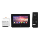 JEDNORODZINNY DWUŻYŁOWY ZESTAW WIDEO DOMOFONOWY Z CZYTNIKIEM RFID I SZYFRATOREM / CZARNY - SERIA 2  TYP: VP-209ICSPB-B