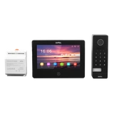 JEDNORODZINNY DWUŻYŁOWY ZESTAW WIDEO DOMOFONOWY Z CZYTNIKIEM RFID I SZYFRATOREM / CZARNY - SERIA 2  TYP: VP-209ICSPB-B