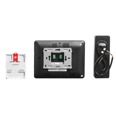 JEDNORODZINNY DWUŻYŁOWY ZESTAW WIDEO DOMOFONOWY Z CZYTNIKIEM RFID I SZYFRATOREM / CZARNY - SERIA 2  TYP: VP-209ICSPB-B