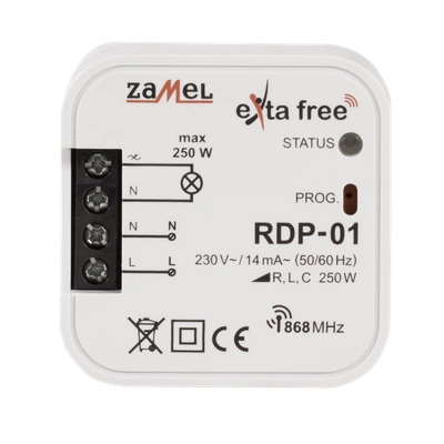 RADIOWY ŚCIEMNIACZ DOPUSZKOWY 1-KANAŁOWY  TYP: RDP-01
