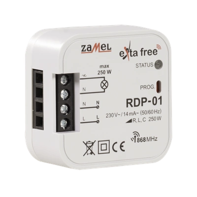 RADIOWY ŚCIEMNIACZ DOPUSZKOWY 1-KANAŁOWY  TYP: RDP-01