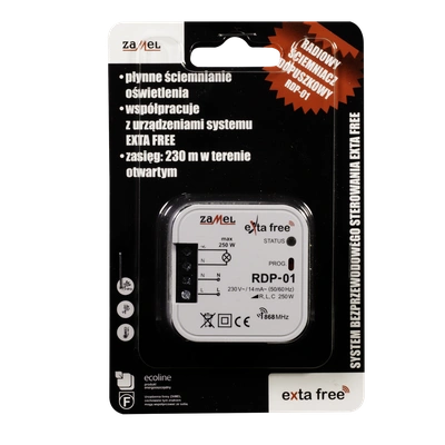 RADIOWY ŚCIEMNIACZ DOPUSZKOWY 1-KANAŁOWY  TYP: RDP-01