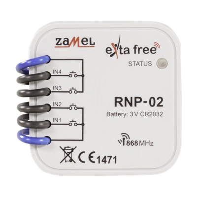 RADIOWY NADAJNIK DOPUSZKOWY 4-KANAŁOWY  TYP: RNP-02
