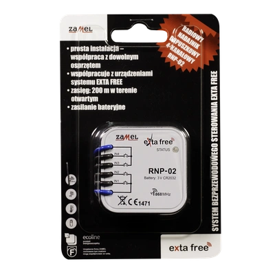 RADIOWY NADAJNIK DOPUSZKOWY 4-KANAŁOWY  TYP: RNP-02