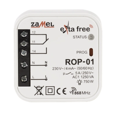 RADIOWY ODBIORNIK DOPUSZKOWY 1-KANAŁOWY  TYP: ROP-01