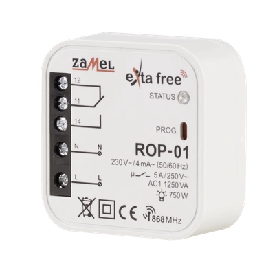 RADIOWY ODBIORNIK DOPUSZKOWY 1-KANAŁOWY  TYP: ROP-01