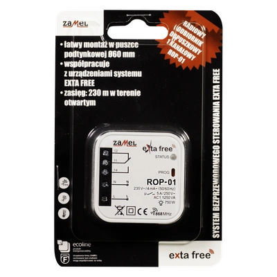 RADIOWY ODBIORNIK DOPUSZKOWY 1-KANAŁOWY  TYP: ROP-01