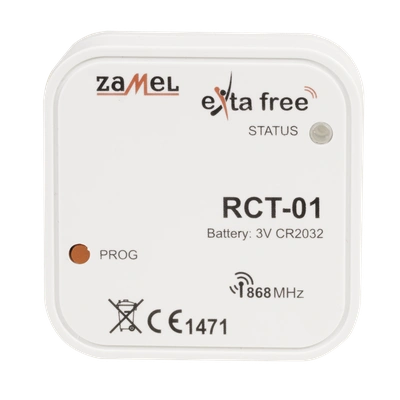 RADIOWY DOPUSZKOWY CZUJNIK TEMPERATURY  TYP: RCT-01