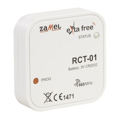 RADIOWY DOPUSZKOWY CZUJNIK TEMPERATURY  TYP: RCT-01