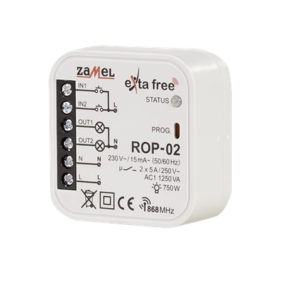 RADIOWY ODBIORNIK DOPUSZKOWY 2-KANAŁOWY  TYP: ROP-02