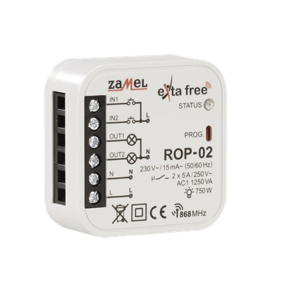 RADIOWY ODBIORNIK DOPUSZKOWY 2-KANAŁOWY  TYP: ROP-02