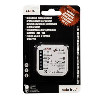 RADIOWY ODBIORNIK DOPUSZKOWY 2-KANAŁOWY  TYP: ROP-02