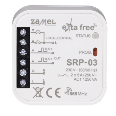 STEROWNIK ROLET DOPUSZKOWY CENTRALNY  TYP: SRP-03