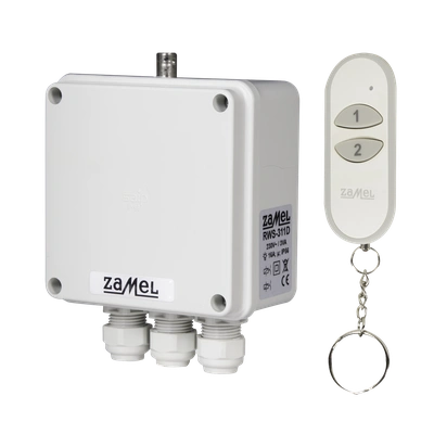 RADIOWY WYŁĄCZNIK SIECIOWY DWUKANAŁOWY 230V TYP: RWS-311D/Z