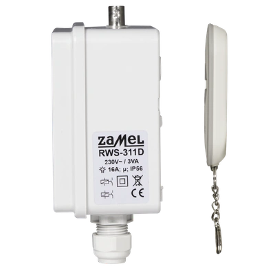 RADIOWY WYŁĄCZNIK SIECIOWY DWUKANAŁOWY 230V TYP: RWS-311D/Z