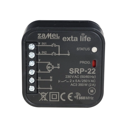 RADIOWY STEROWNIK ROLET DOPUSZKOWY DWUKIERUNKOWY TYP: SRP-22