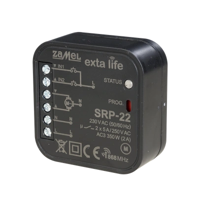 RADIOWY STEROWNIK ROLET DOPUSZKOWY DWUKIERUNKOWY TYP: SRP-22