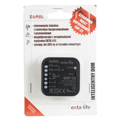 RADIOWY STEROWNIK ROLET DOPUSZKOWY DWUKIERUNKOWY TYP: SRP-22