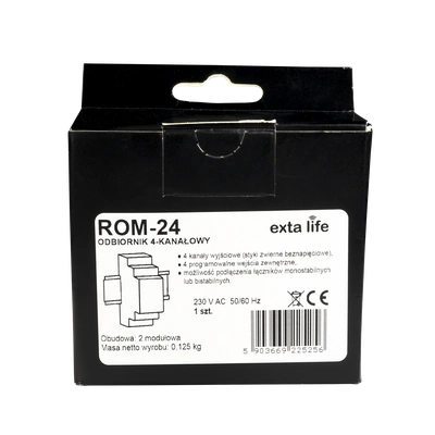RADIOWY ODBIORNIK MODUŁOWY 4-KANAŁOWY  TYP: ROM-24