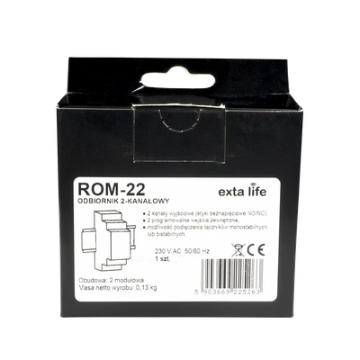 RADIOWY ODBIORNIK MODUŁOWY 2-KANAŁOWY  TYP: ROM-22