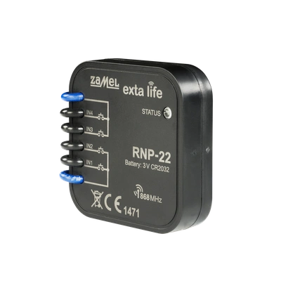 RADIOWY NADAJNIK DOPUSZKOWY 4-KANAŁOWY BATERYJNY  TYP: RNP-22