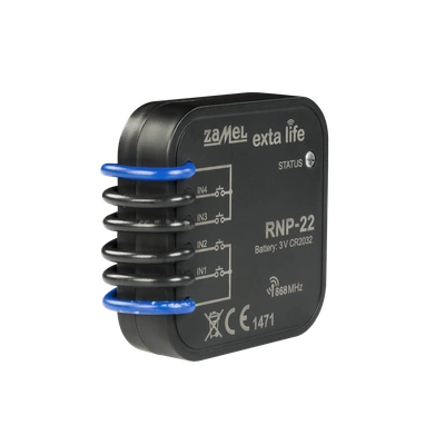 RADIOWY NADAJNIK DOPUSZKOWY 4-KANAŁOWY BATERYJNY  TYP: RNP-22