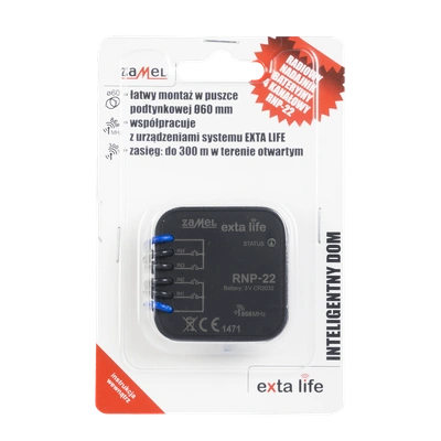 RADIOWY NADAJNIK DOPUSZKOWY 4-KANAŁOWY BATERYJNY  TYP: RNP-22