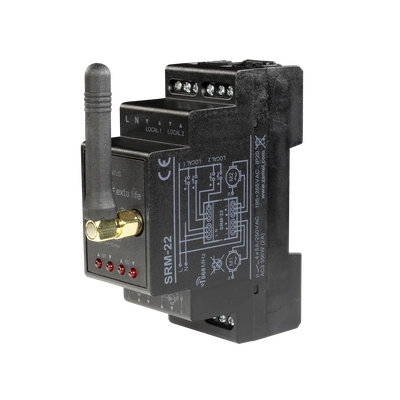 RADIOWY STEROWNIK ROLET MODUŁOWY - PODWÓJNY  TYP: SRM-22