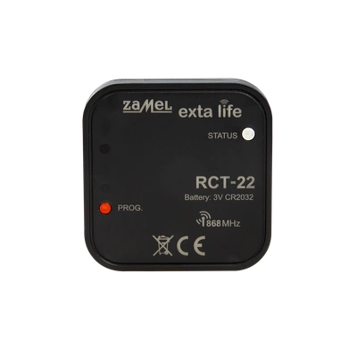 RADIOWY CZUJNIK TEMPERATURY BATERYJNY DOPUSZKOWY  TYP: RCT-22