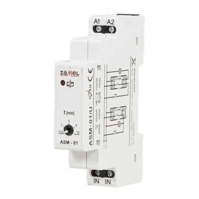 STAIRCASE TIME DELAY SWITCH 12-240V AC/DC TYPE: ASM-01/U