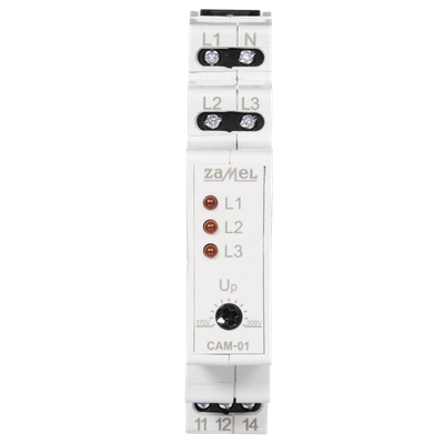 CZUJNIK ZANIKU FAZY (ASYMETRII FAZ) 230/400V AC  TYP: CAM-01