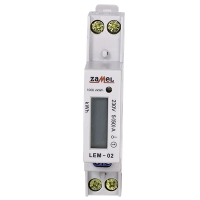 LICZNIK ENERGII ELEKTRYCZNEJ 1-FAZOWY LCD  TYP: LEM-02
