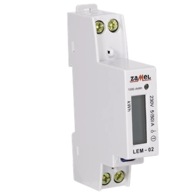 LICZNIK ENERGII ELEKTRYCZNEJ 1-FAZOWY LCD  TYP: LEM-02