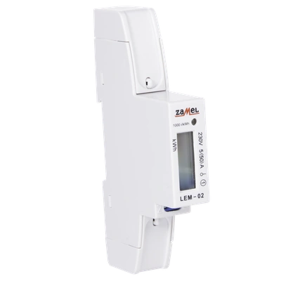 LICZNIK ENERGII ELEKTRYCZNEJ 1-FAZOWY LCD  TYP: LEM-02