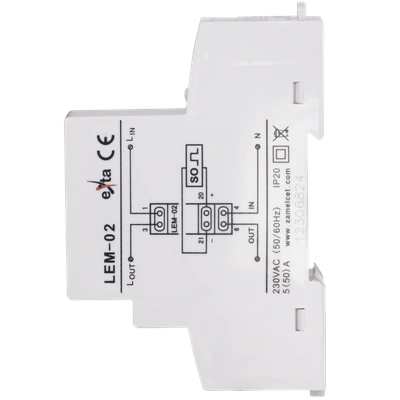 LICZNIK ENERGII ELEKTRYCZNEJ 1-FAZOWY LCD  TYP: LEM-02