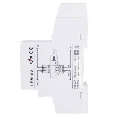 LICZNIK ENERGII ELEKTRYCZNEJ 1-FAZOWY LCD  TYP: LEM-02