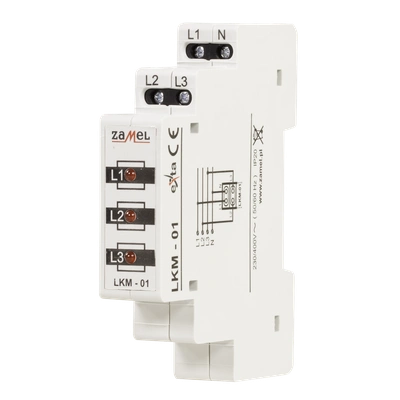WSKAŹNIK ZASILANIA 230V/400V 3xLED CZERWONE TN  TYP: LKM-01-10