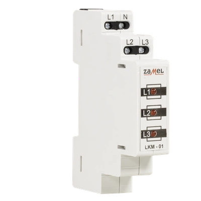 WSKAŹNIK ZASILANIA 230V/400V 3xLED CZERWONE TN  TYP: LKM-01-10