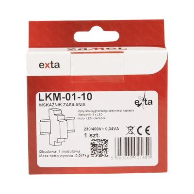 WSKAŹNIK ZASILANIA 230V/400V 3xLED CZERWONE TN  TYP: LKM-01-10