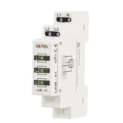 WSKAŹNIK ZASILANIA 230V/400V 3xLED ZIELONE TN  TYP: LKM-01-20